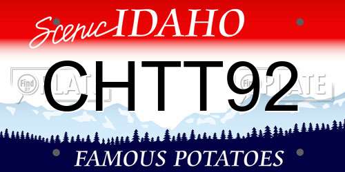 CHTT92 Idaho License Plate