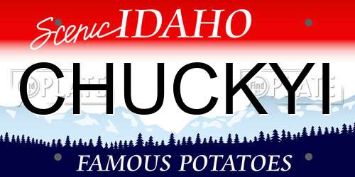 CHUCKYI Idaho License Plate