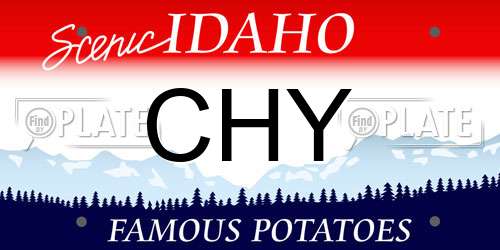 CHY Idaho License Plate