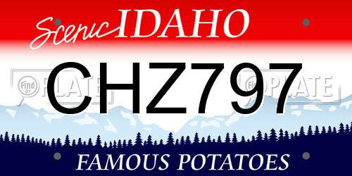 CHZ797 Idaho License Plate