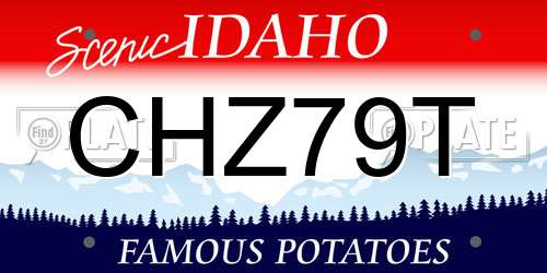 CHZ79T Idaho License Plate