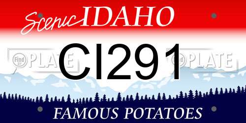 CI291 Idaho License Plate