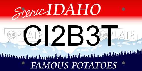 CI2B3T Idaho License Plate