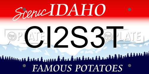 CI2S3T Idaho License Plate