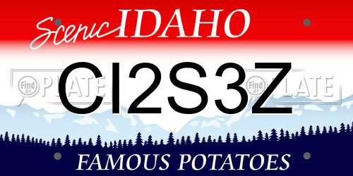 CI2S3Z Idaho License Plate