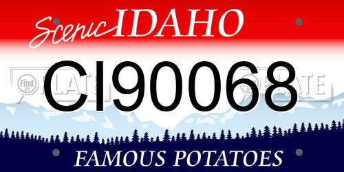 CI90068 Idaho License Plate