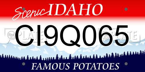 CI9Q065 Idaho License Plate