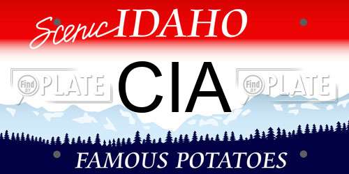 CIA Idaho License Plate