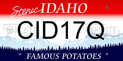 CID17Q Idaho License Plate