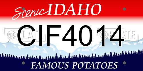 CIF4014 Idaho License Plate