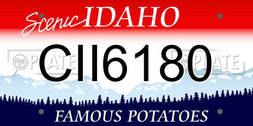 CII6180 Idaho License Plate