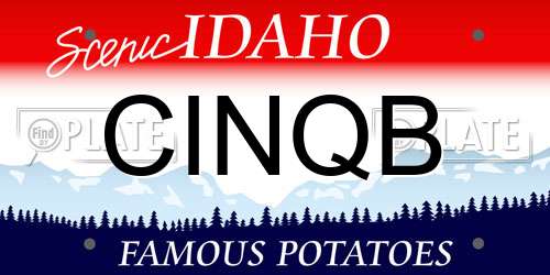 CINQB Idaho License Plate