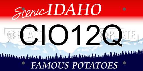 CIO12Q Idaho License Plate