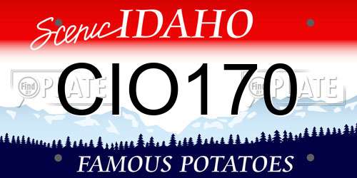 CIO170 Idaho License Plate