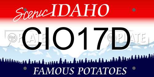 CIO17D Idaho License Plate