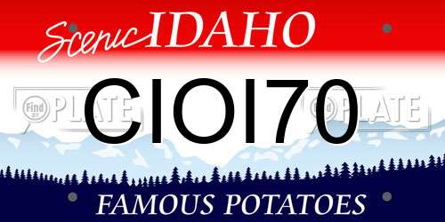 CIOI70 Idaho License Plate