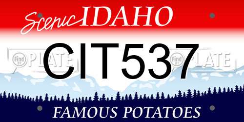 CIT537 Idaho License Plate