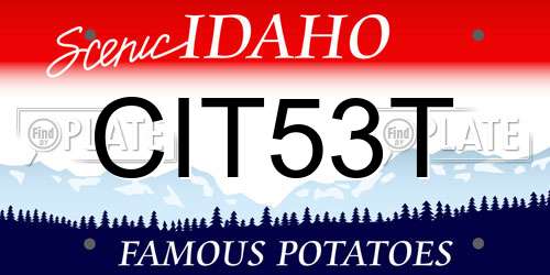 CIT53T Idaho License Plate