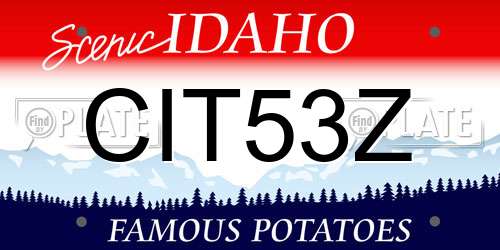 CIT53Z Idaho License Plate