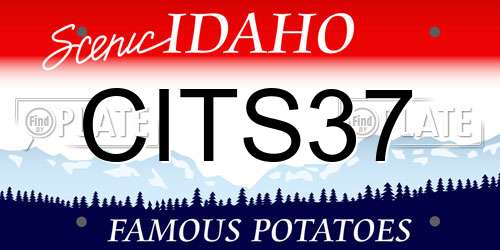 CITS37 Idaho License Plate