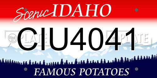 CIU4041 Idaho License Plate