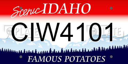 CIW4101 Idaho License Plate