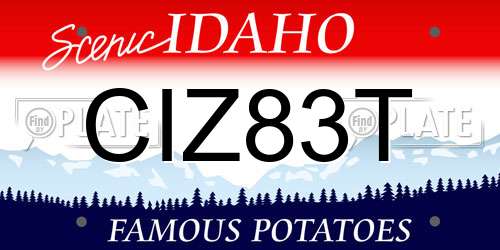 CIZ83T Idaho License Plate