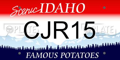 CJR15 Idaho License Plate