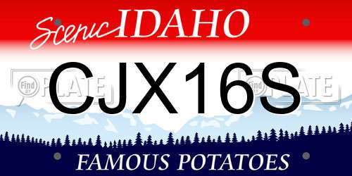 CJX16S Idaho License Plate