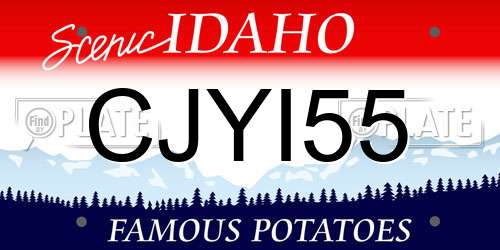 CJYI55 Idaho License Plate