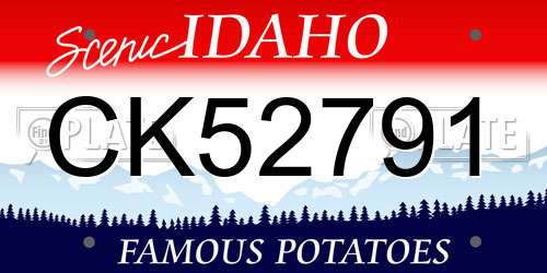 CK52791 Idaho License Plate