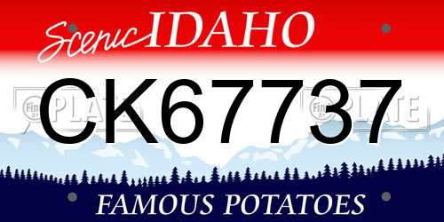 CK67737 Idaho License Plate