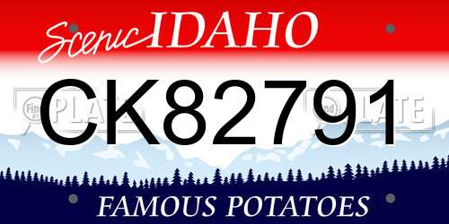 CK82791 Idaho License Plate