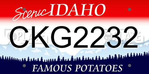 CKG2232 Idaho License Plate