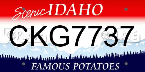CKG7737 Idaho License Plate
