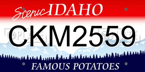 CKM2559 Idaho License Plate
