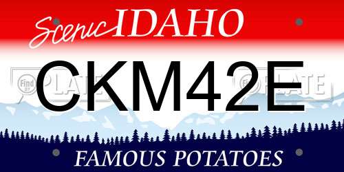 CKM42E Idaho License Plate