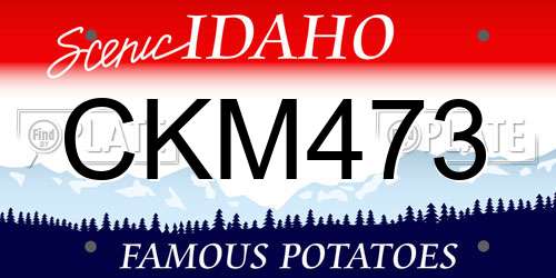 CKM473 Idaho License Plate