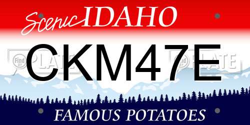 CKM47E Idaho License Plate