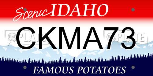 CKMA73 Idaho License Plate