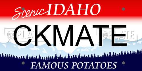 CKMATE Idaho License Plate