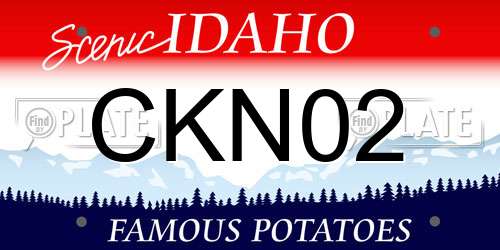 CKN02 Idaho License Plate