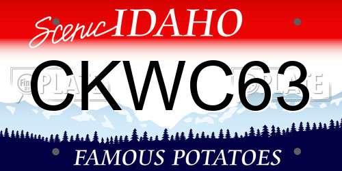 CKWC63 Idaho License Plate