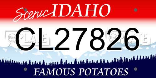 CL27826 Idaho License Plate