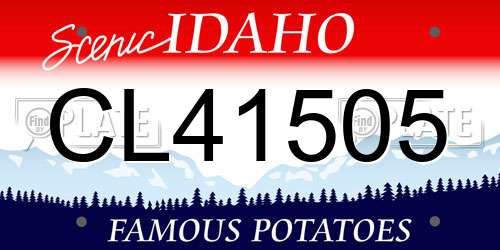 CL41505 Idaho License Plate