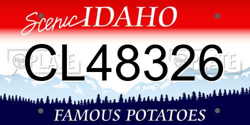 CL48326 Idaho License Plate