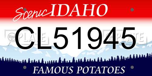 CL51945 Idaho License Plate