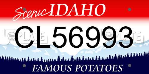 CL56993 Idaho License Plate