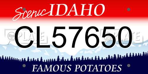 CL57650 Idaho License Plate