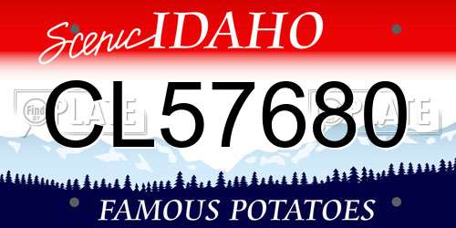 CL57680 Idaho License Plate